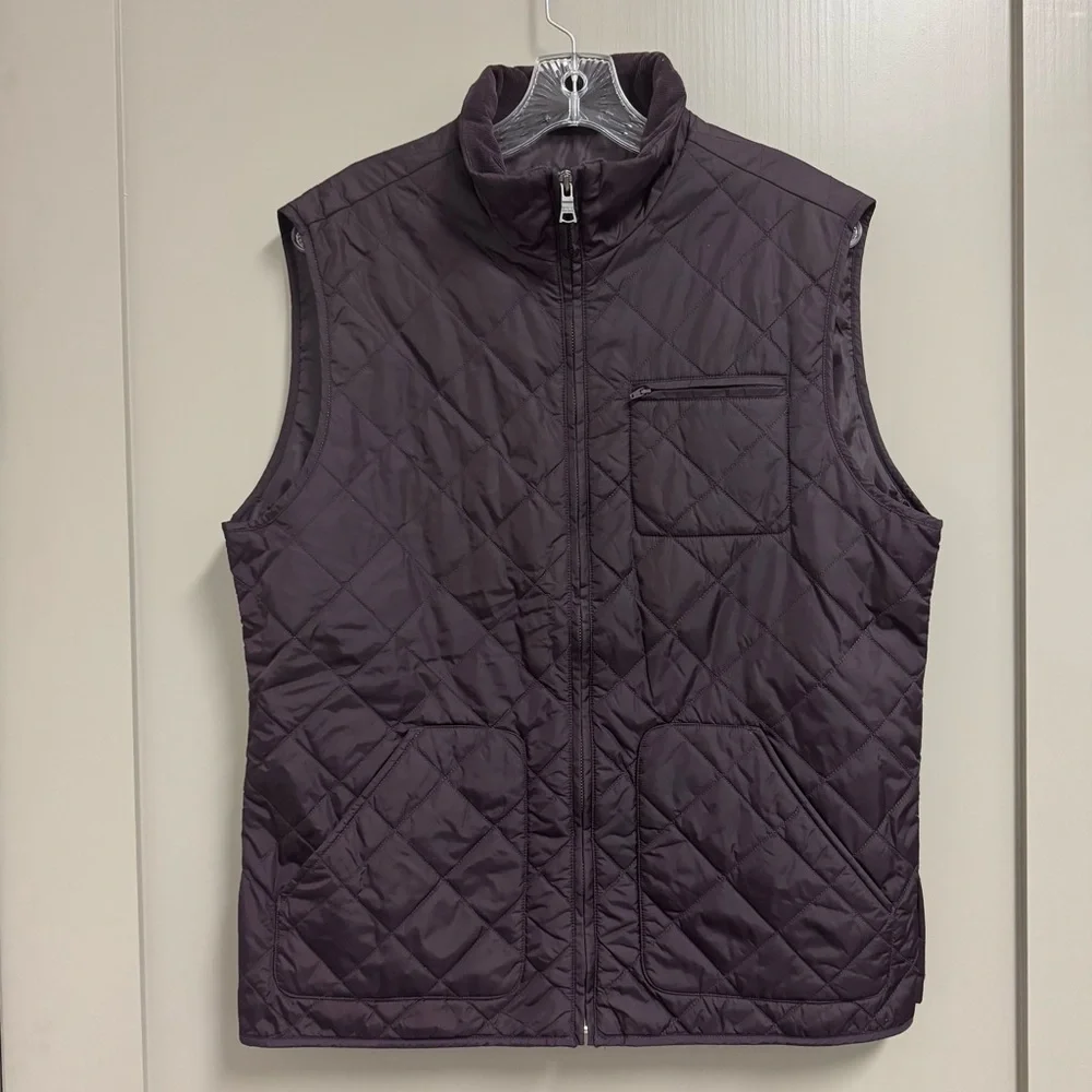Banana Republic Eggplant Plum‎ Purple Quilted Vest Men’s Size Medium